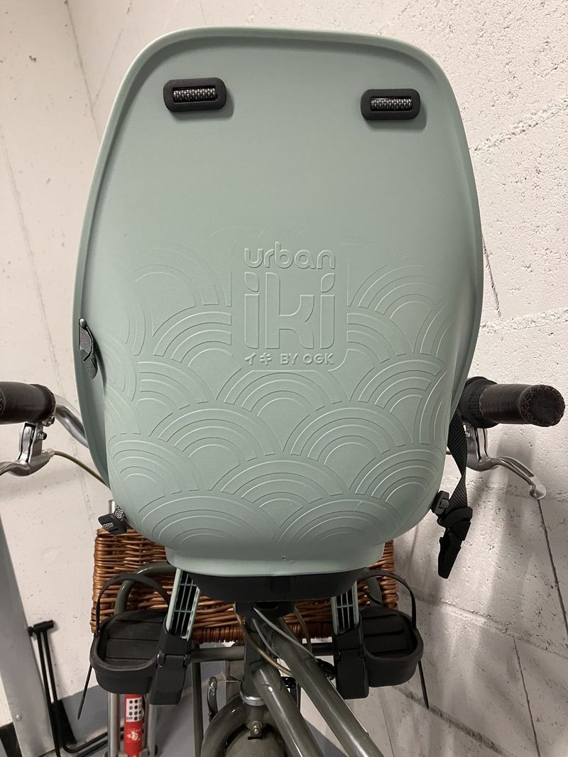 Přední sedačka na kolo s upínacím adaptérem a držákem Urban Iki - Icho zelená/Bincho černá