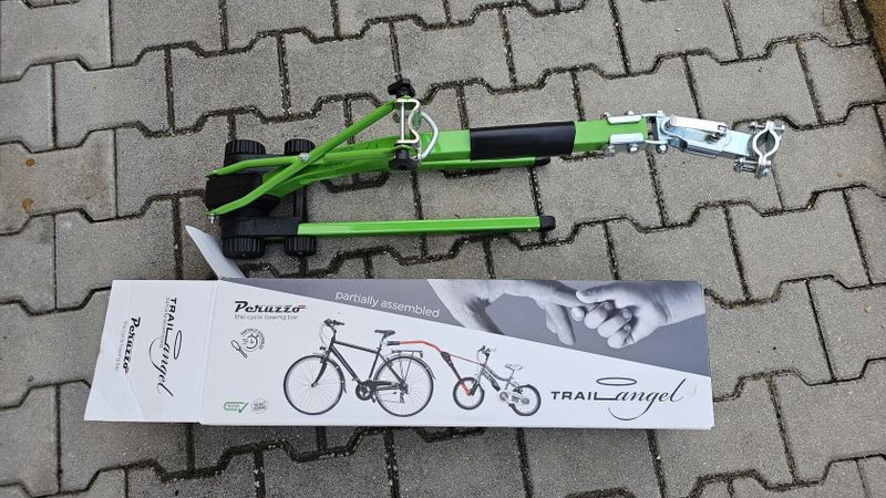 Tažná tyč za kolo, zelená 