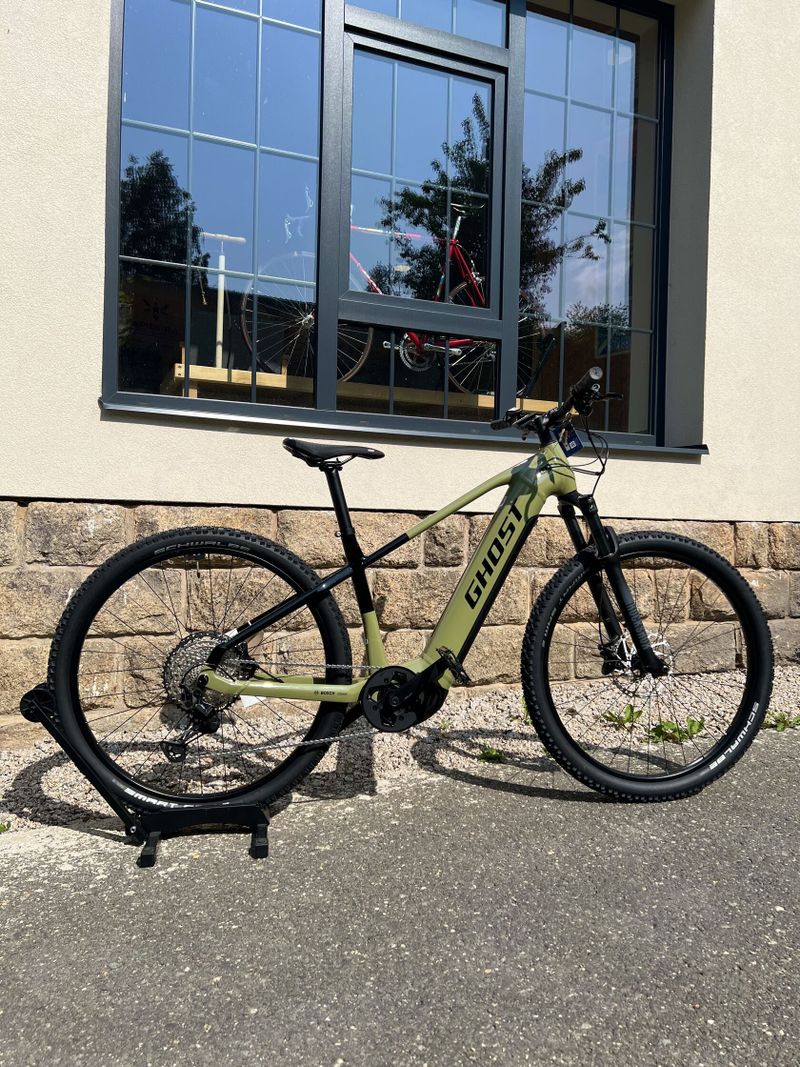 Horské elektrokolo GHOST E-Teru Pro Light Khaki/Black - M