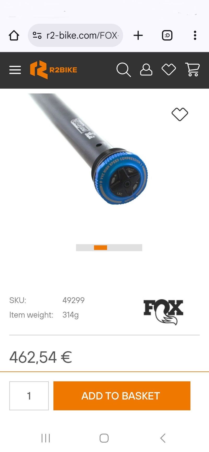 Nový Fox 38 Factory Grip2 VVC Upgrade Kit 29"/27,5"
