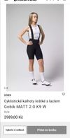 Nové dámské cyklistické kraťasy Gobik L