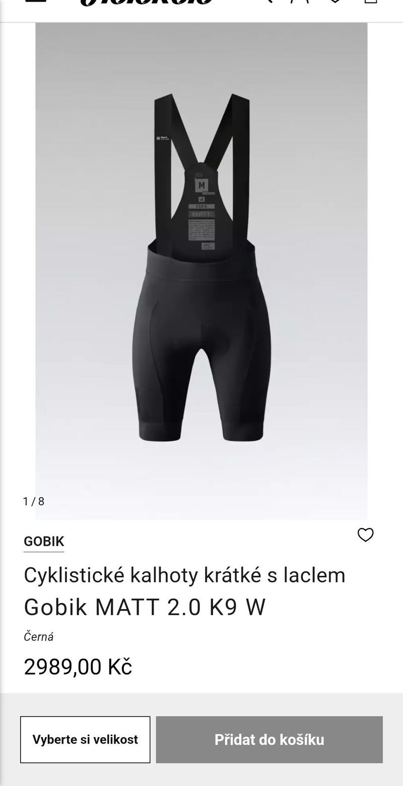 Nové dámské cyklistické kraťasy Gobik L