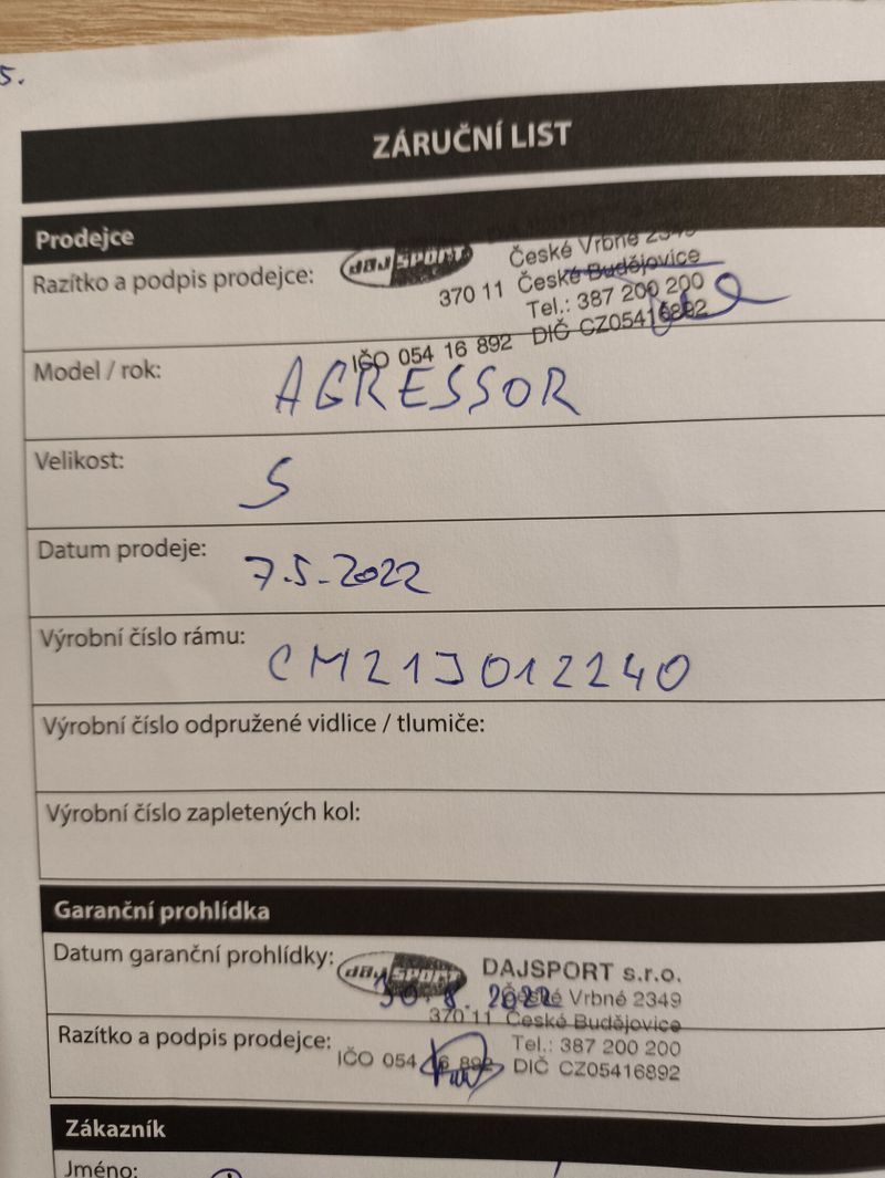 Jízdní kolo GT Agressor vel. S