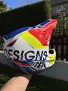 TroyLeeDesigns D4 Composite Helmet MIPS Qualifier White Blue