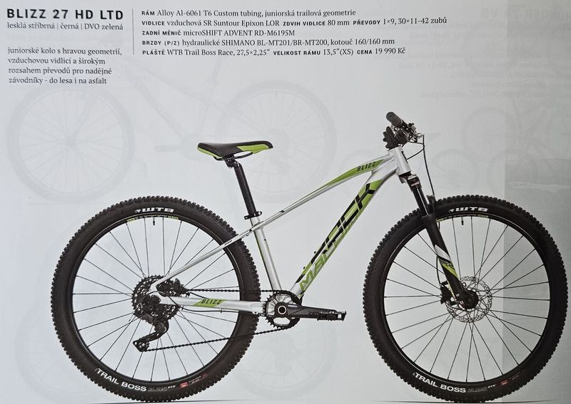 Rock Machine BLIZZ 27 HD LTD juniorské kolo