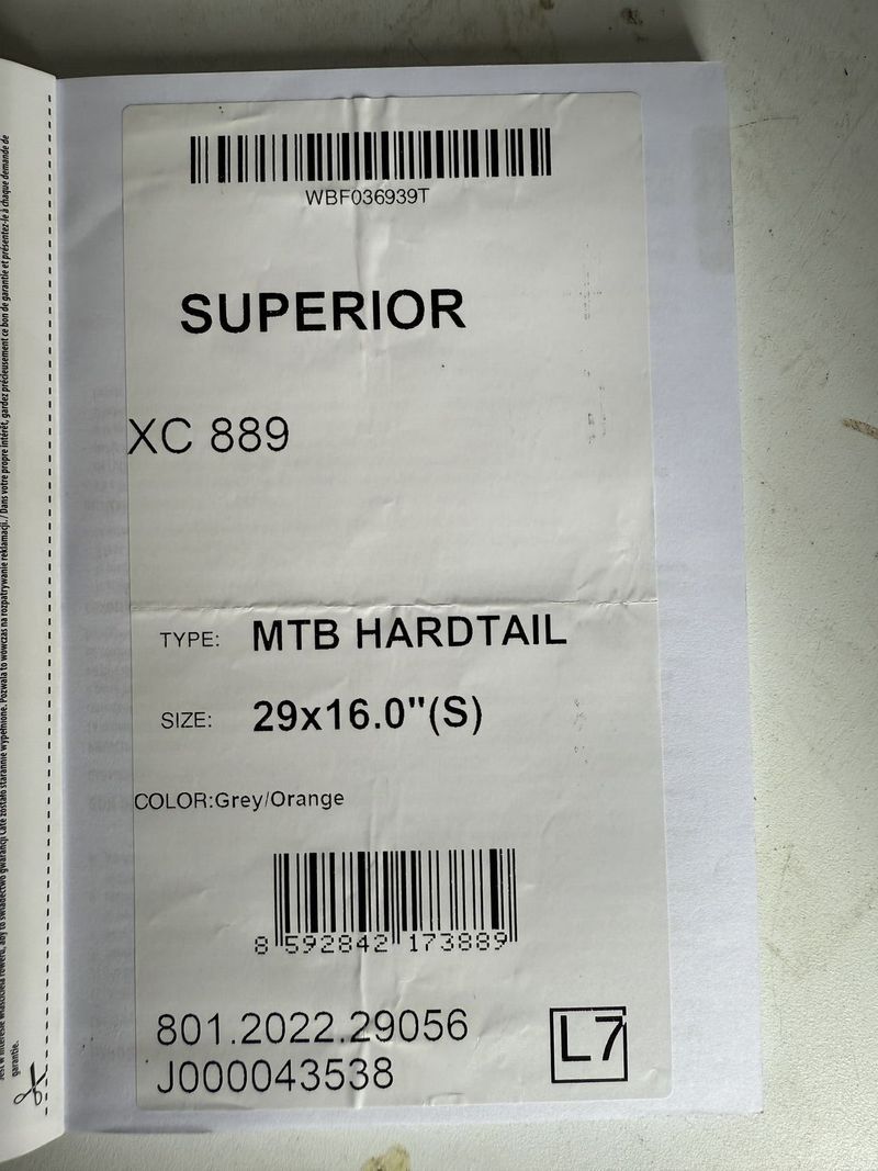 Superior XC 889 vel. S