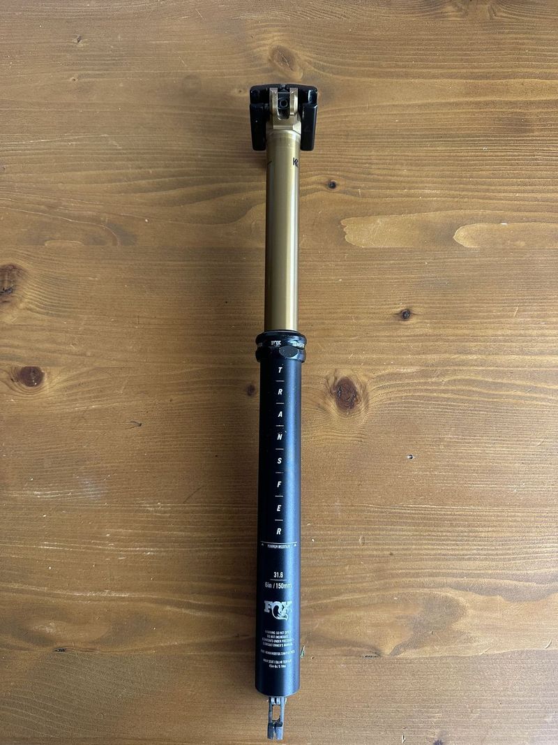 Teleskopická sedlovka FOX TRANSFER, Kashima, 150mm, 31,6