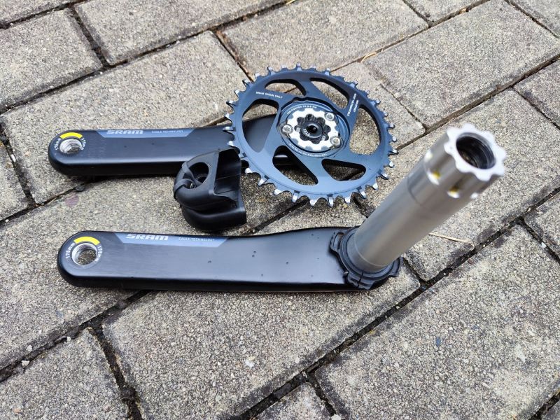 MTB kliky Sram XX1 Eagle DUB Boost, X-Sync 12s - Black