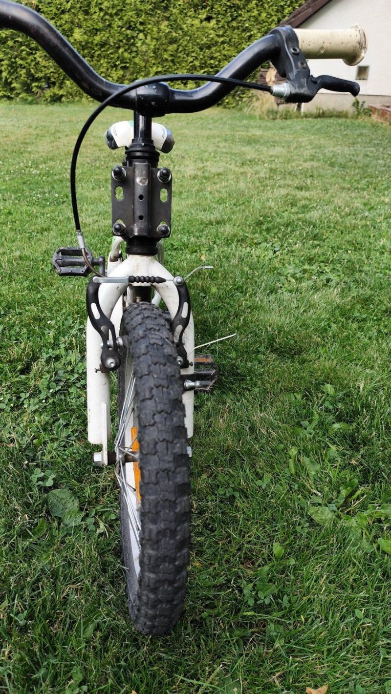 Dětské kolo Ghost Race Powerkid Pneu 16" s přídavnými kolečky a tažnou tyčí za kolo Trail Gator