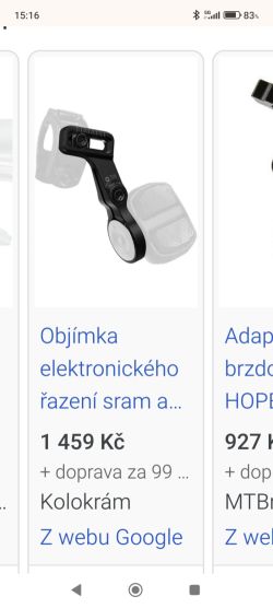 Objimka eletronickeho razeni Sram