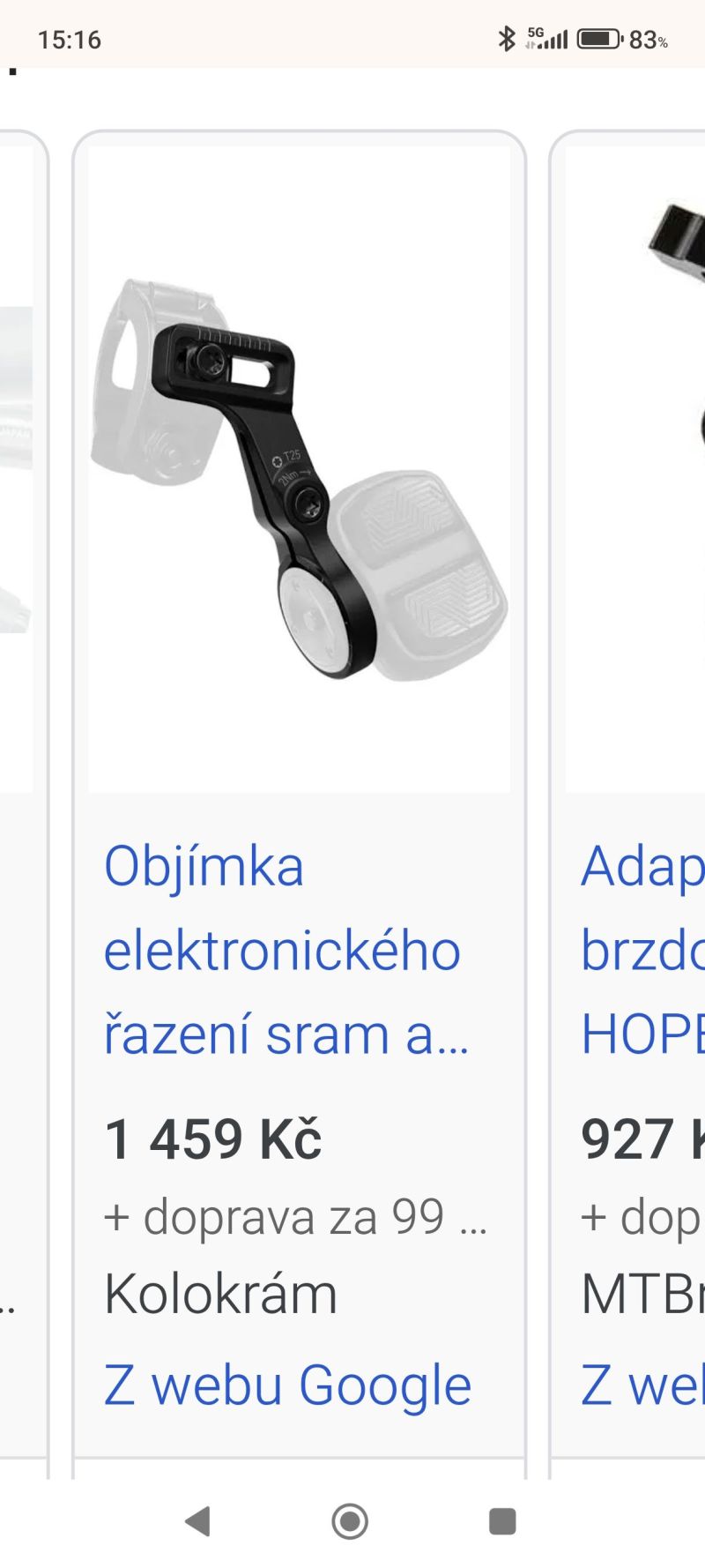 Objimka eletronickeho razeni Sram