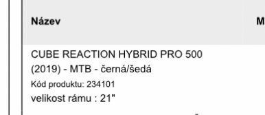 CUBE Reaction Hybrid Pro 500 (2019) – velikost rámu 21” – černá/šedá