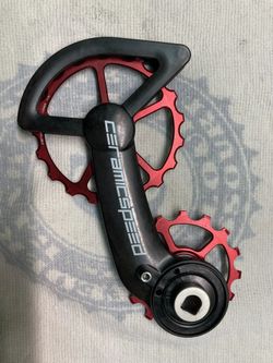 Ramínko s kladkami Ceramicspeed OSPW Sram Red/Force AXS Alloy coated - red