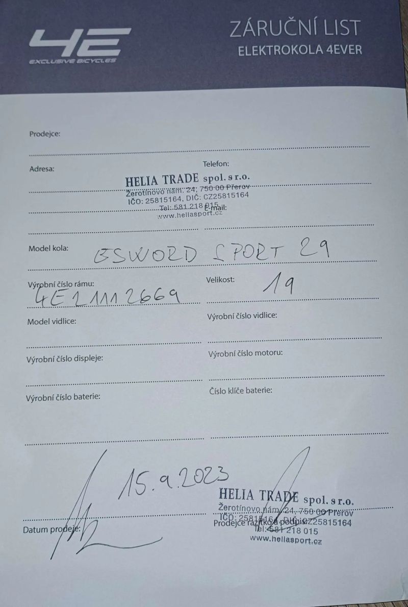 Prodám MTB 4Ever Esword Sport