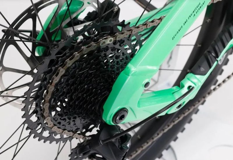 Haibike AllMtn 2 MTB Fully GLOSS_AQUA_GREEN_BLK, 720Wh - Celoodpružené elektrokolo vel. L
