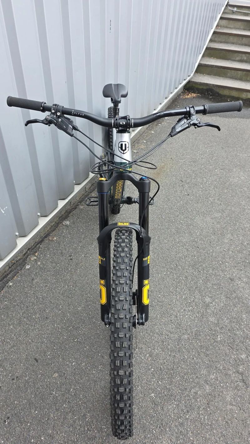 MONDRAKER SUPERFOXY R, BRITISH RACING GREEN/RACING SILVER/YELLOW - L/470mm