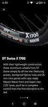 Zapletená kola DT Swiss x 1700