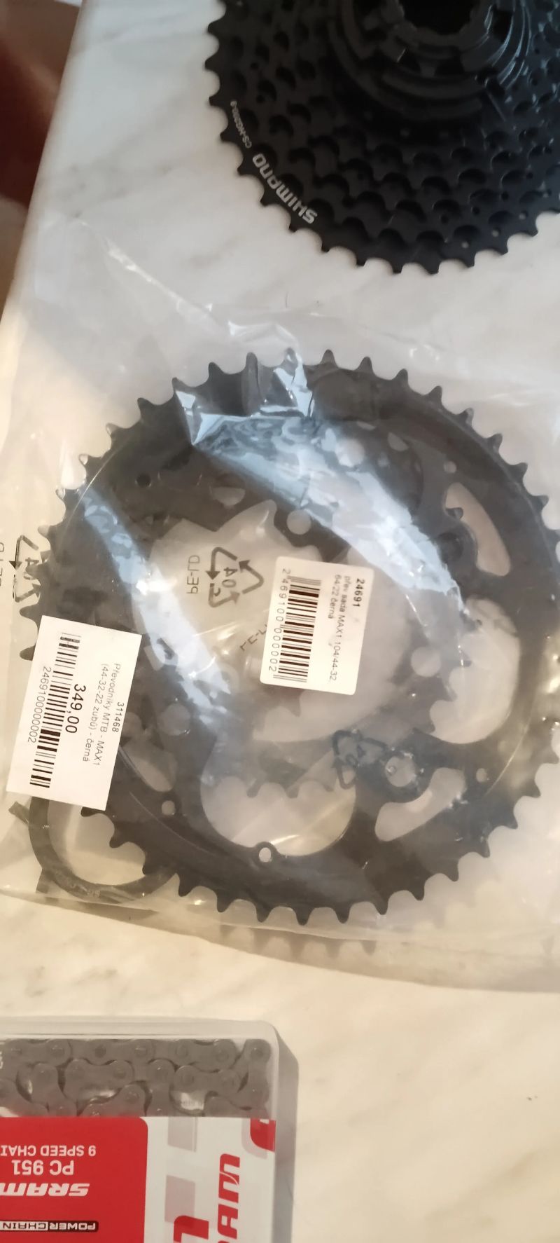 Prodám komponenty Shimano a Sram