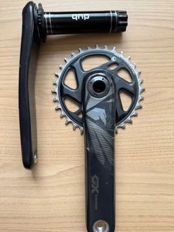 Prodám použité kliky Sram GX Carbon 175mm, převodník 32T 