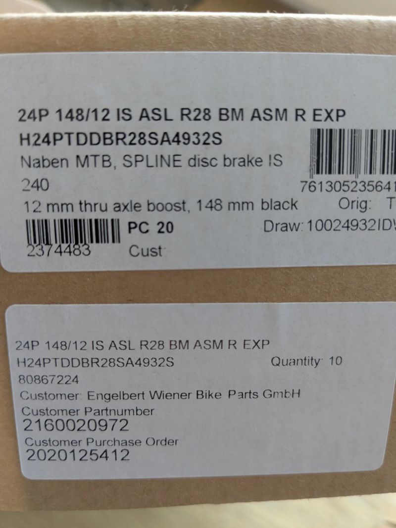 Naboje DT Swiss 240 srightpull boost