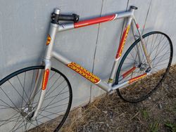 Cannondale Track bike festka fixie 2003 CAAD5, velikost 60, Dura Ace HB-7600 Rigida kola