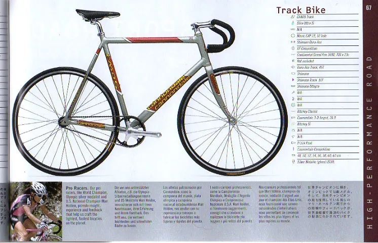 Cannondale Track bike festka fixie 2003 CAAD5, velikost 60, Dura Ace HB-7600 Rigida kola