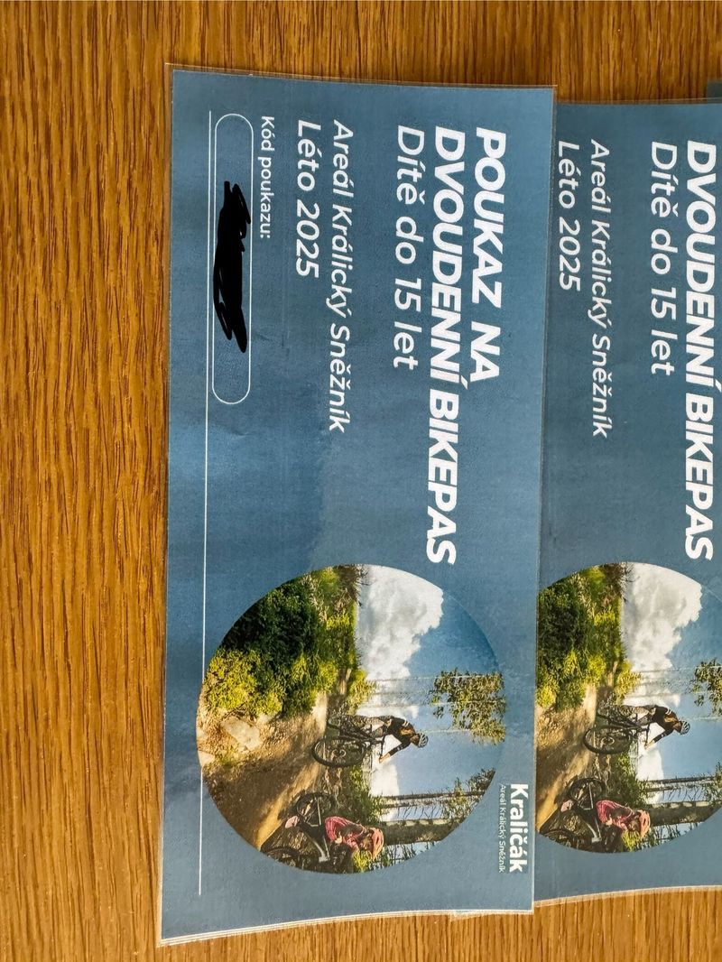 Poukaz na dvoudenní bikepas Kralický Sněžník pro rodinu