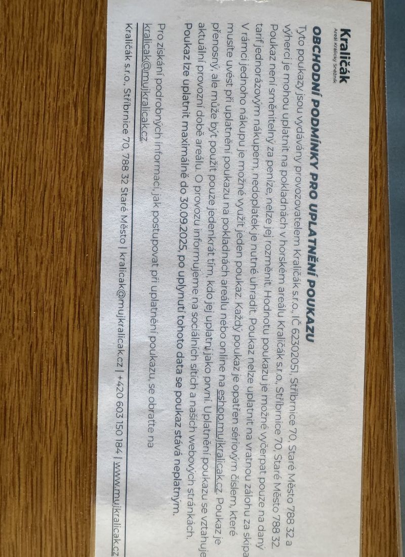 Poukaz na dvoudenní bikepas Kralický Sněžník pro rodinu