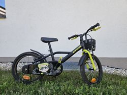 Btwin dětské 16" kolo dark hero 500 pro děti od 4 do 6 let 
