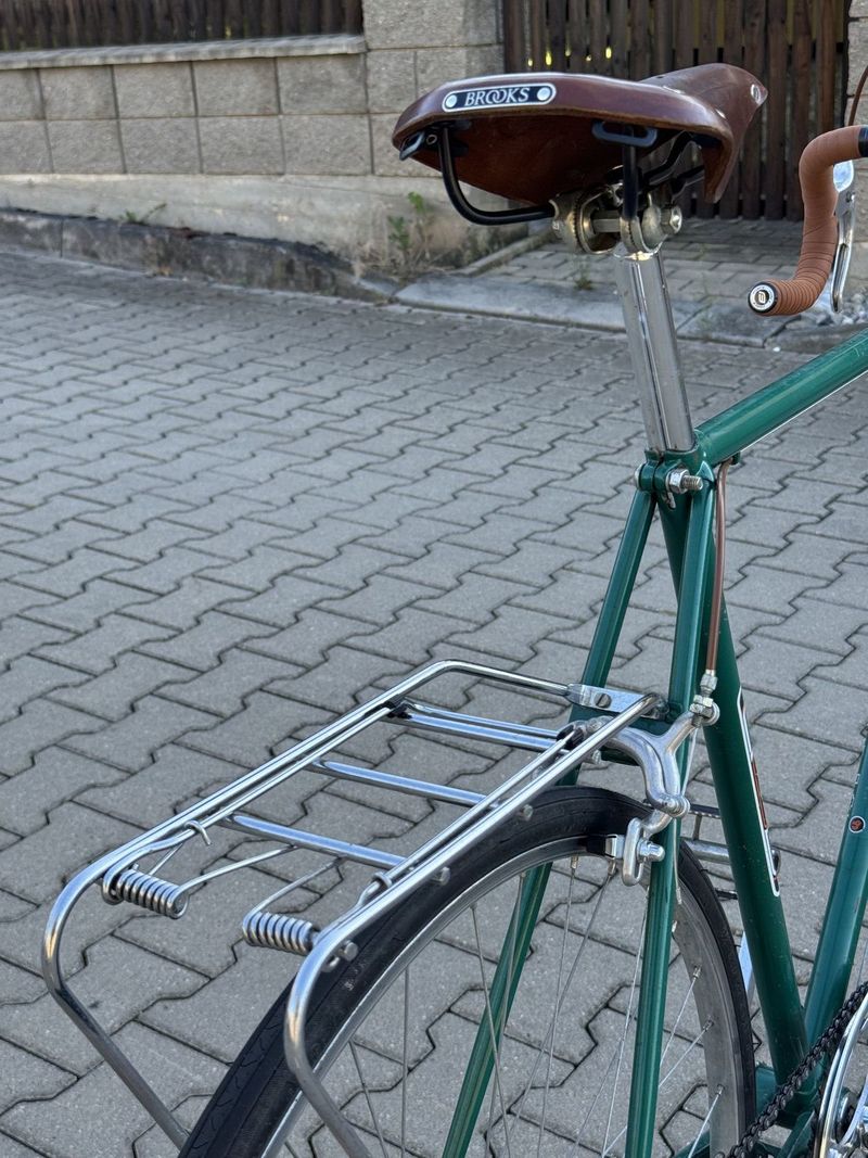 Retro silniční kolo Favorit Lasoňit – perfektní stav + sedlo Brooks