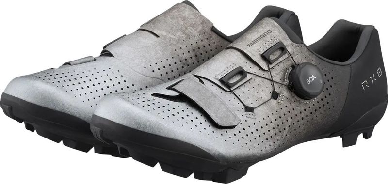 Tretry na gravel Shimano SH-RX801, stříbrné vel. 42 (odpovídá 41 či 40,5)