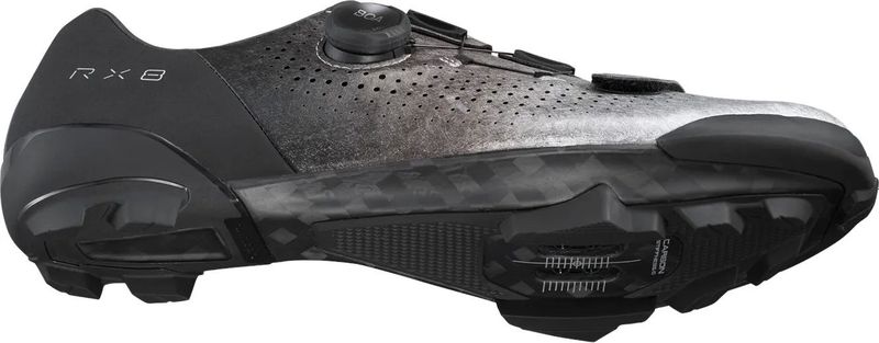 Tretry na gravel Shimano SH-RX801, stříbrné vel. 42 (odpovídá 41 či 40,5)