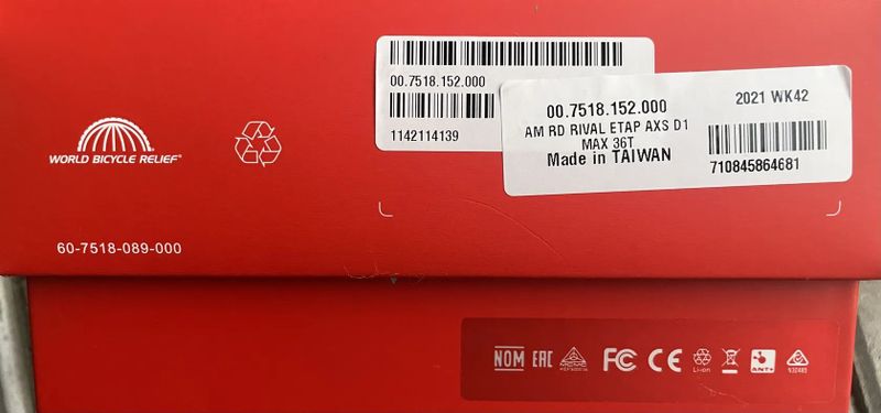 Sram Rival eTap AXS D1 přehazovačka Max 36T