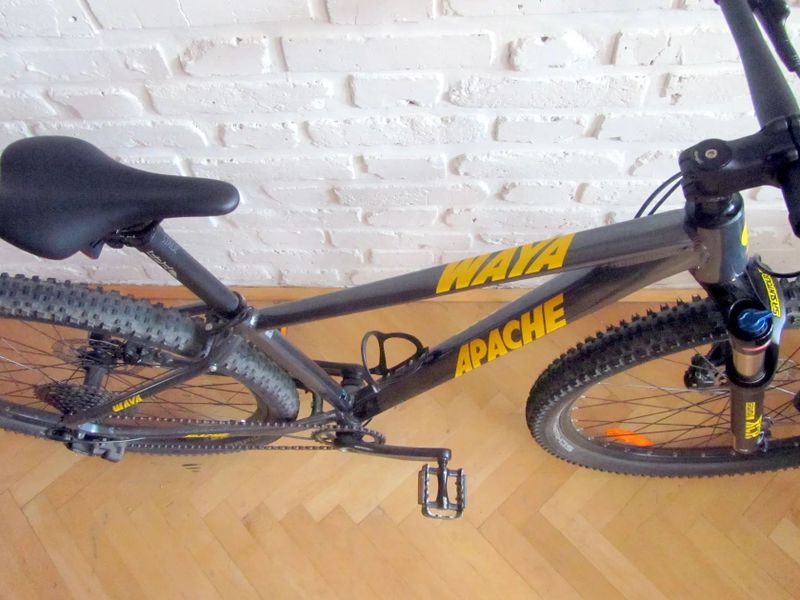 27,5" MTB APACHE WAYA na Shimano DEORE 1x10. Stav nového kola.