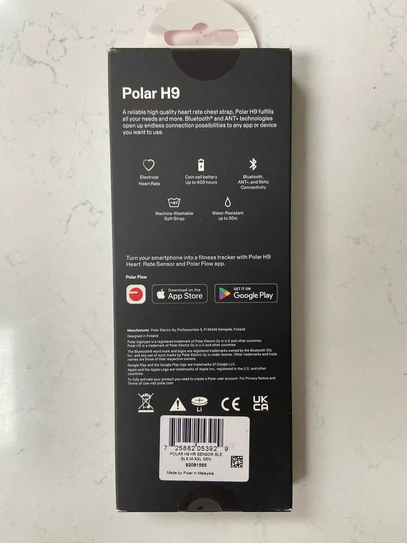 Prodám nový hrudní pás Polar H9. Vel. M-XXL.