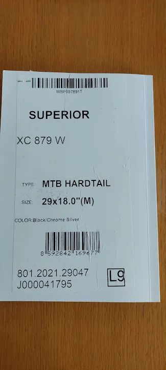 SUPERIOR XC 879 W Matte Black/Chrome Silver, vel. 18,0" (M)