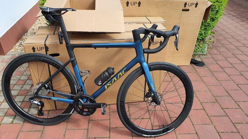 Isaac Boson Satin Blue/Gold Ultegra Di2 L FFWD TYRO