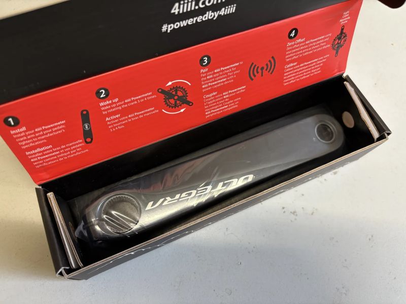 Wattmetr 4iiii Precision 3, Shimano Ultegra R8000, délka kliky 172,5 mm