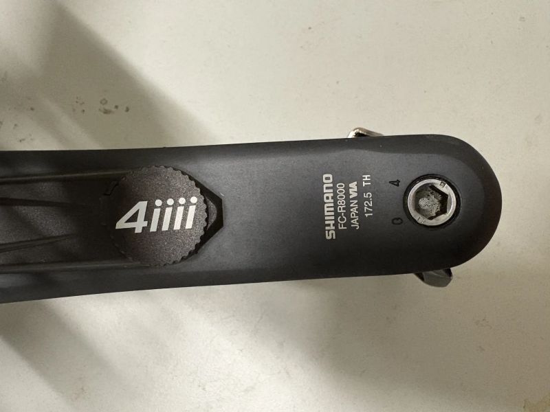 Wattmetr 4iiii Precision 3, Shimano Ultegra R8000, délka kliky 172,5 mm