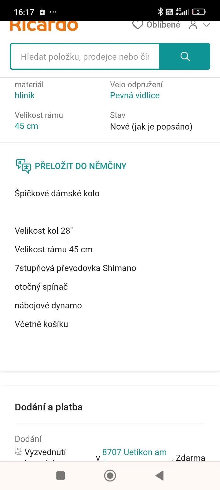 Prodám městské kolo Superior