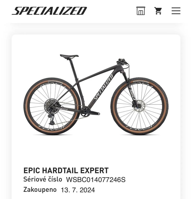 Specialized Epic Hardtail Expert 2022