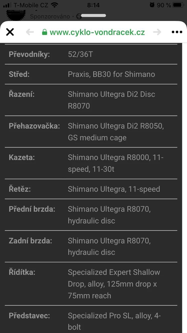 Specialized Tarmac Expert SL6 Di2 disc vel.56