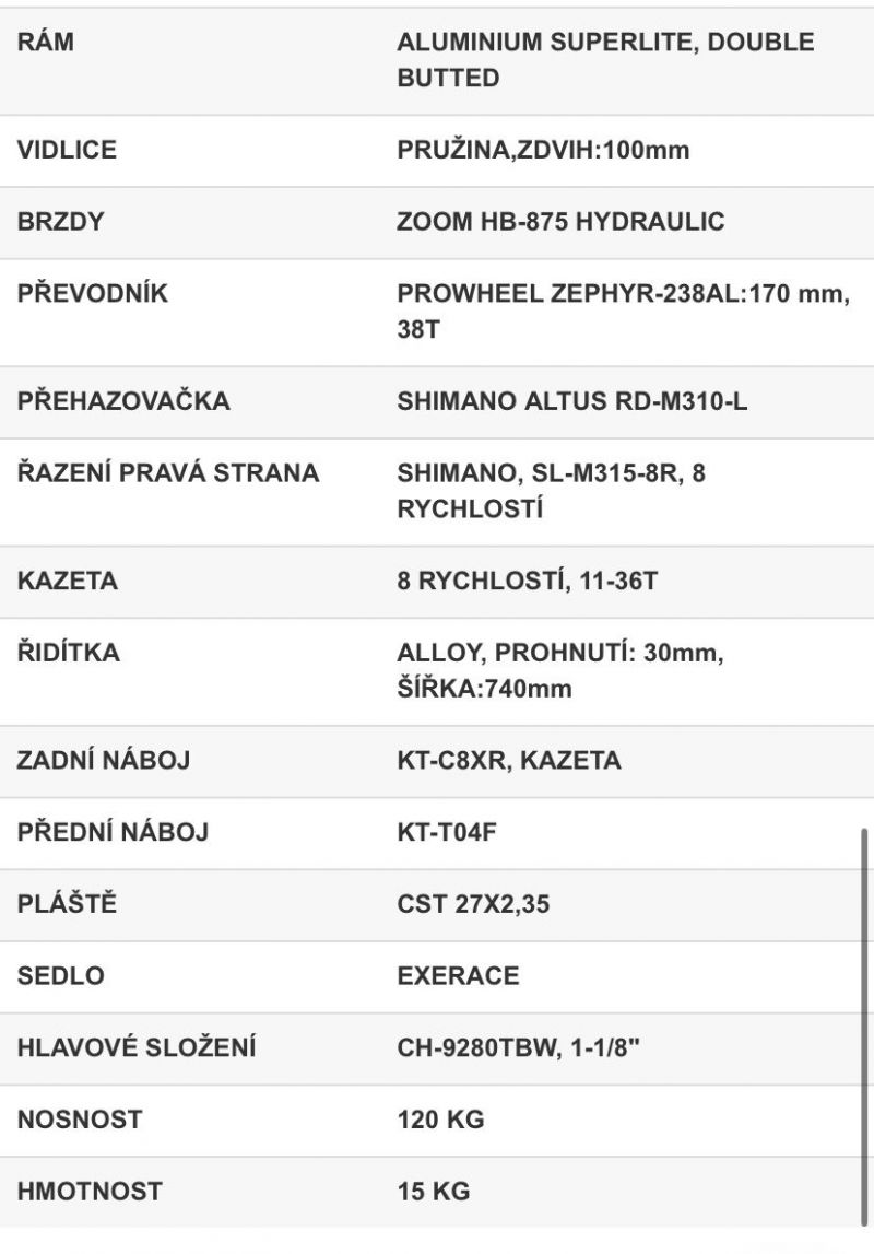 Horské kolo Leader Fox 27,5 NOVÉ