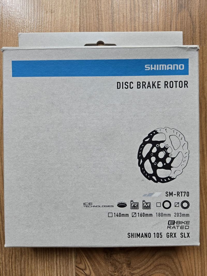 Nový kotouč Shimano SM_RT70 CL 160 mm