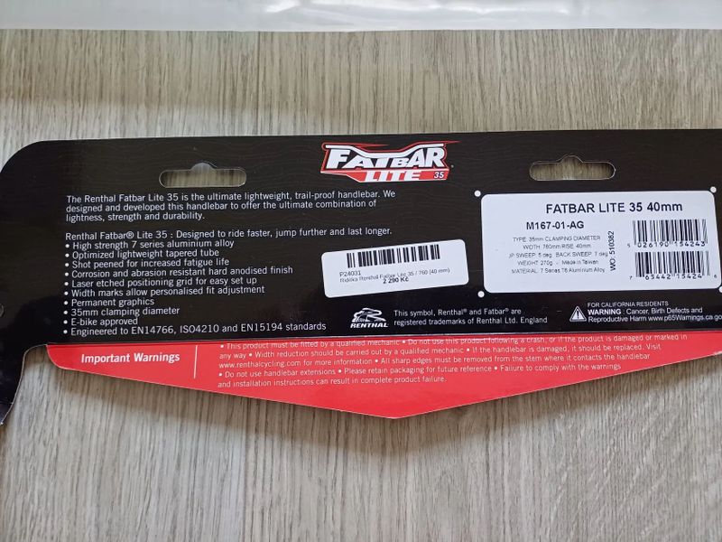 Řidítka Renthal Fatbar Lite 35 