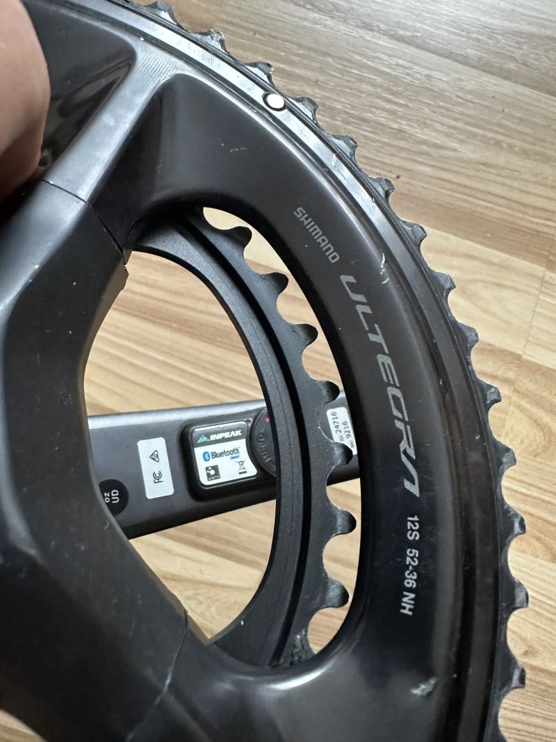 Kliky ultegra 12s 52/36, 172,5mm, Inpeak wattmetr 