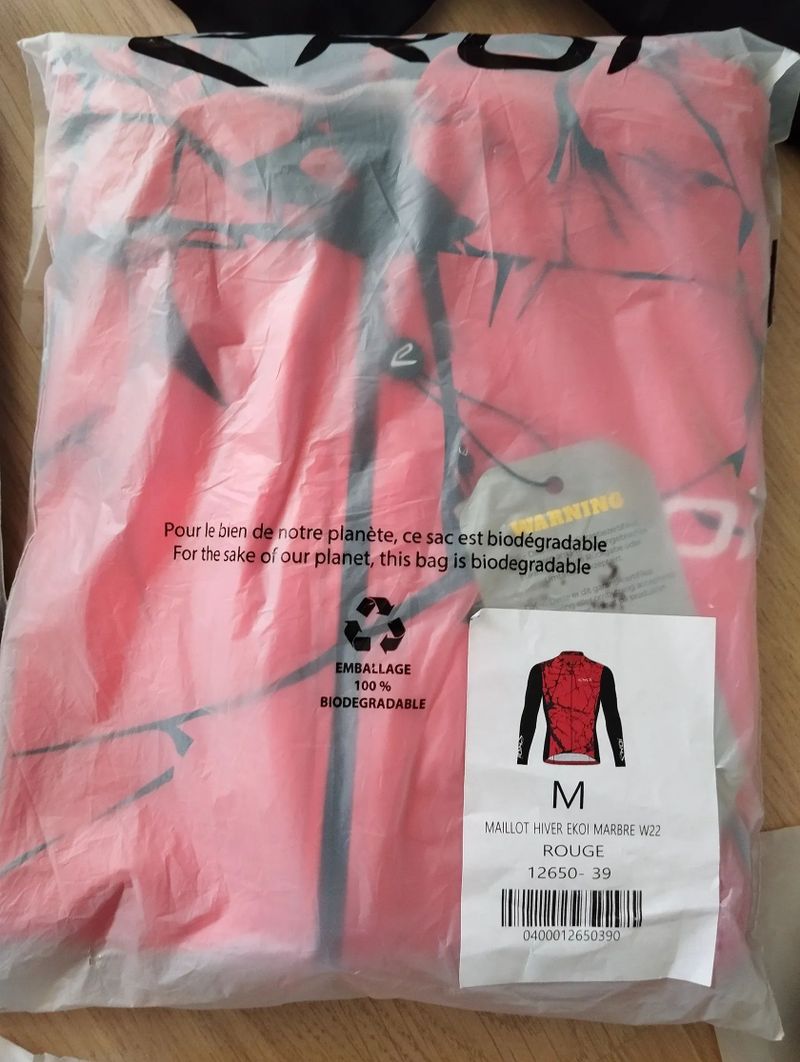 Zimní dres EKOI MARBRE W22 červená - Velikost : M