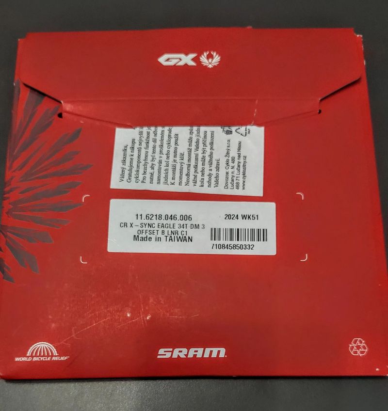Nový převodník Sram GX 34T 3MM OFFSET BOOST
