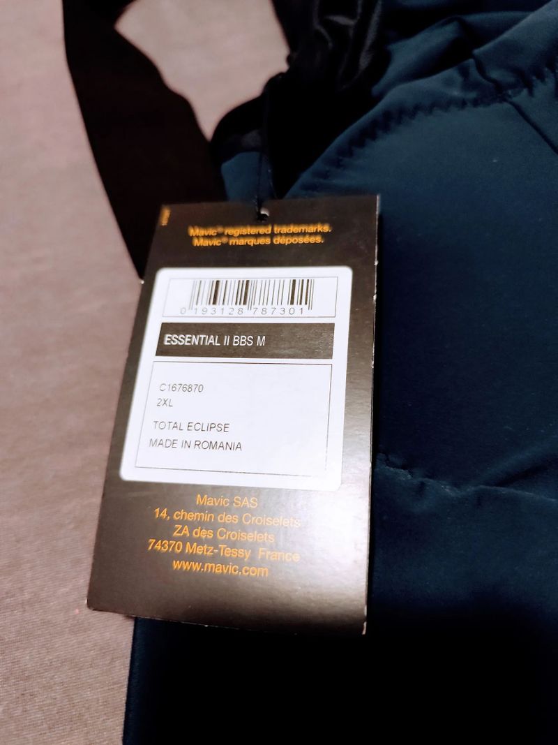 Mavic Essential II kraťasy s trakmi, Total eclipse, XXL