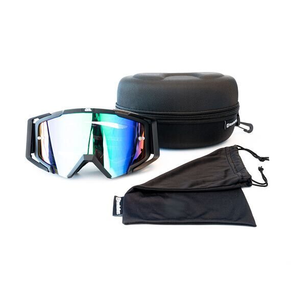 Horsefeathers MTB brýle Patriot - black/mirror green - Nové 